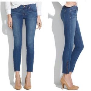 Madewell Skinny Ankle Zip Jeans Sky Wash